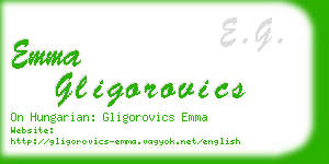 emma gligorovics business card